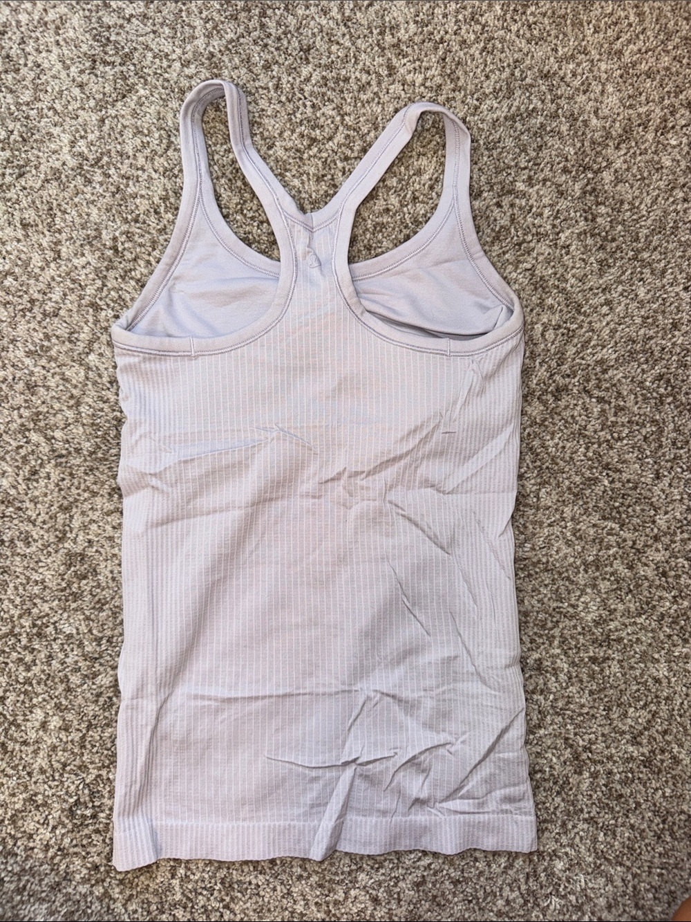 lululemon athletica Light Pink Ribbed Racerback Tank